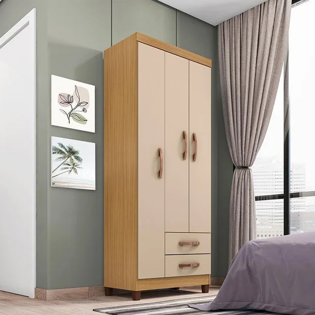 Guarda-roupa 3 Portas 2 Gavetas Moscou