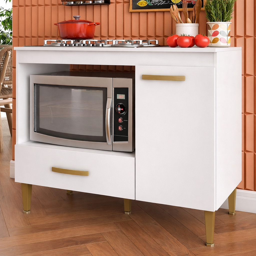 Balcão para Cooktop Forno Fellicci BA-24 1P/ 1G 105 cm - Branco