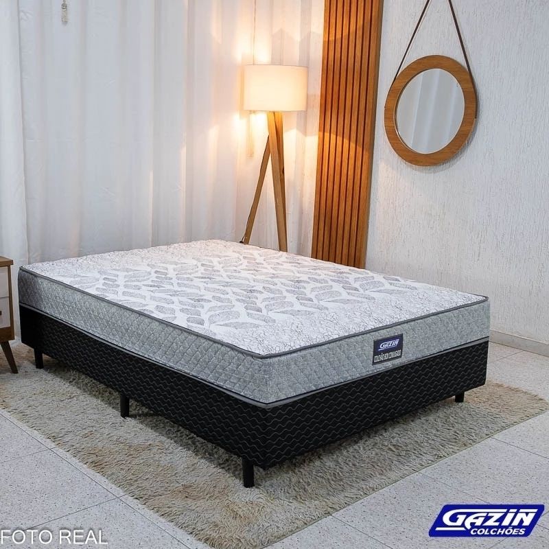 Base Box Casal Gazin bordado convencional 138x188x27cm
