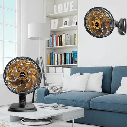 VENTILADOR MESA 40CM 15 PÁS OURO MALLORY 127V