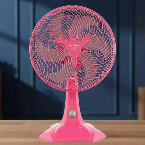 VENTILADOR ROSA BRITÂNIA 60W DE POTÊNCIA 30CM