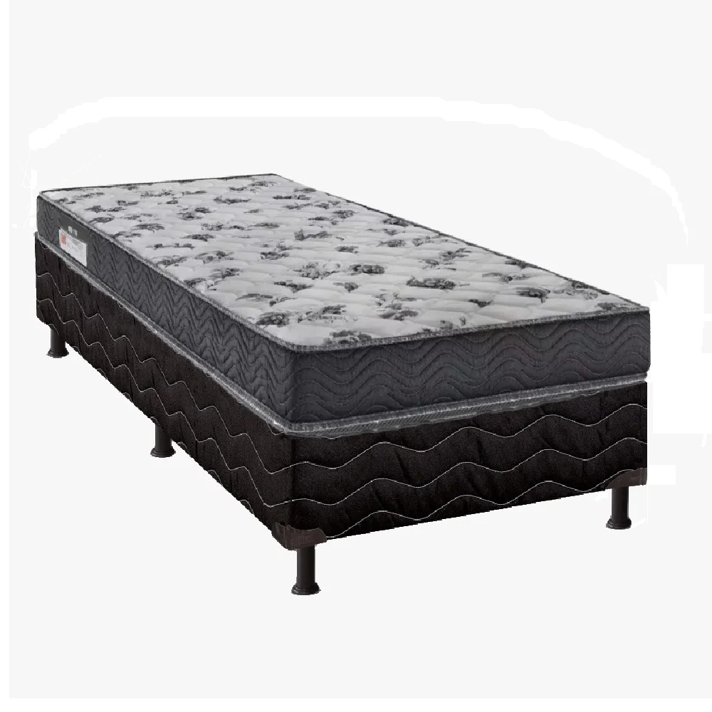BASE BOX SOLTEIRO ORTONOBRE POLIERTER PRETA 88X188X35