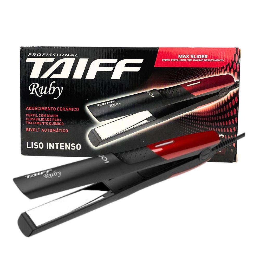 Chapinha Prancha para cabelo Taiff Ruby 210 C Ion Bivolt