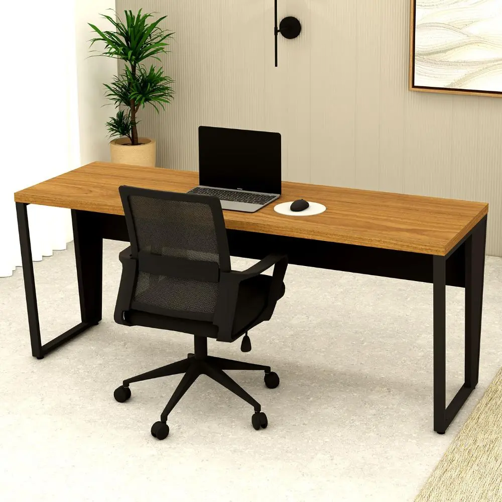 Mesa para Escritório dinâmica diretor Office Estilo Industrial  Kuadra 180cm