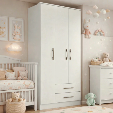 Guarda-roupa 3 Portas 2 Gavetas Moscou