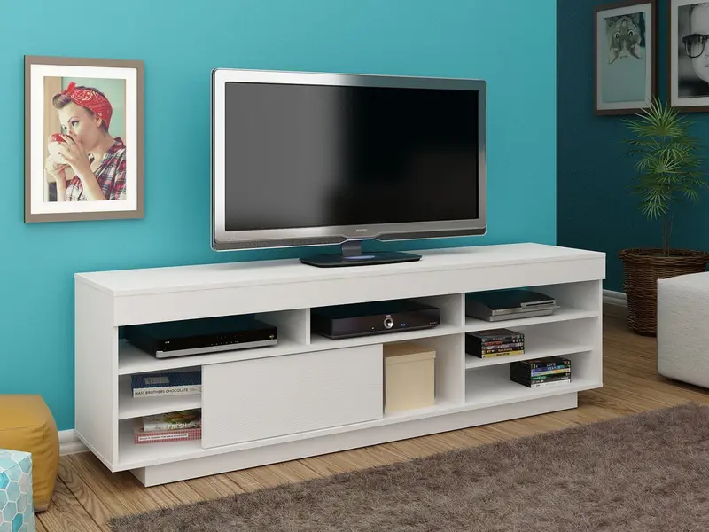 Rack Treviso Branco e Antique 180 cm - Artely