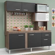 Cozinha Fellici Servilha 5P/1G C/nichos P/Fornos - Manchester/Grafite