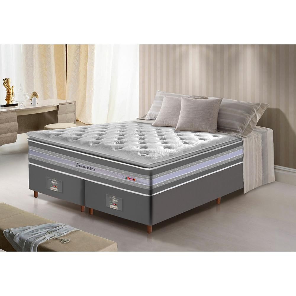 colchão casal anatomic molas ensacadas d33 lux branco 158x198x34cm