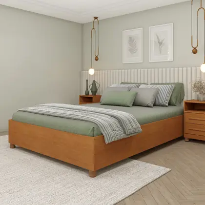 Cama Casal em MDP 193cm x 144cm Mônaco - Tcil Móveis