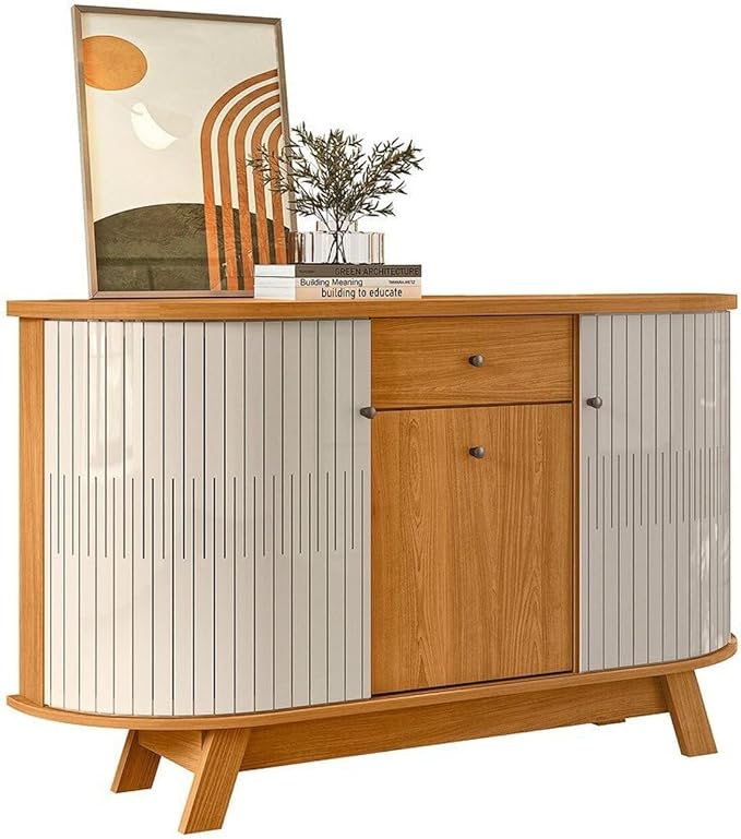 Buffet para Sala de Estar Monza Traz Sofisticação e Funcionalidade À Sala de Estar. Cinamomo/Off White
