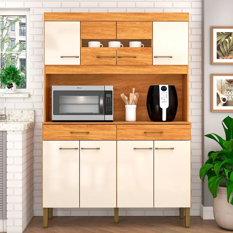 Kit de Cozinha Fellicci Laura 8P/2G - Cinamomo/Off White