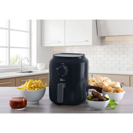 FRITADEIRA AIRFRYER 3L MINIFRY BLACKSTONE COR PRETA MIDEA COR PRETO