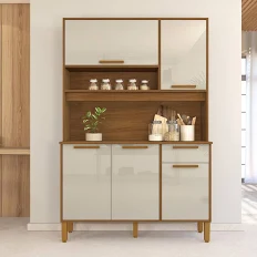 Kit de Cozinha indekes Sintra 5P/1G - Freijó/Off White