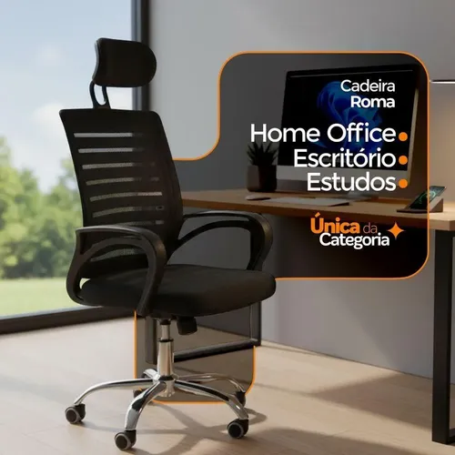 Cadeira De Escritório Diretor Roma Oficial Apoio