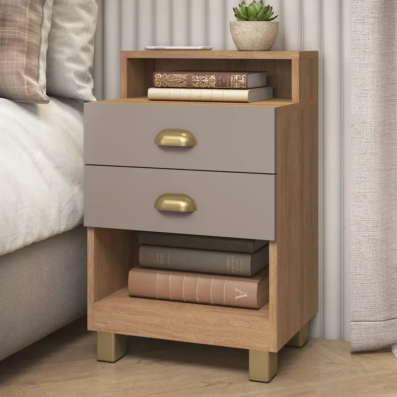 Mesa para Cabeceira Mc120 com 2 gavetas - Fellicci