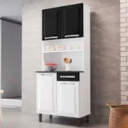 Kit de Cozinha Em Aço Itatiaia Pratika 4P/1G - Branco/Preto