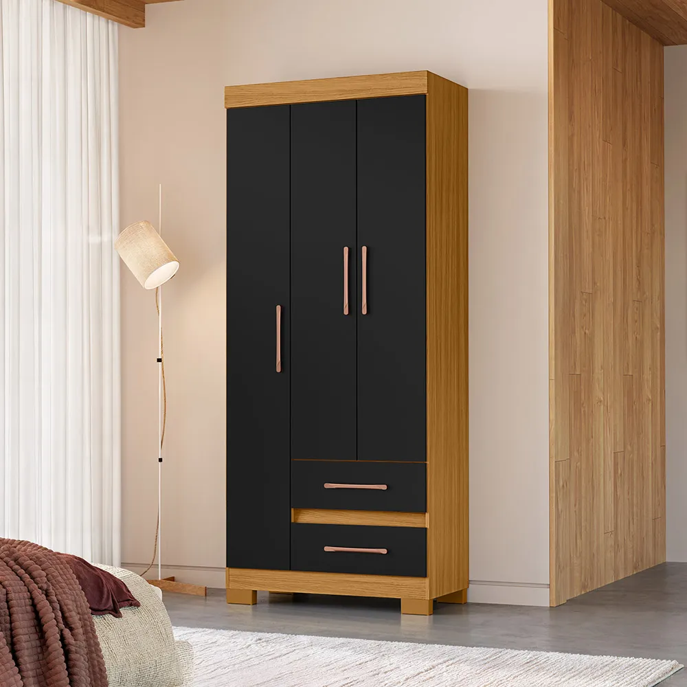 guarda roupas 3 portas 2 gavetas 757 eco max-incorplac